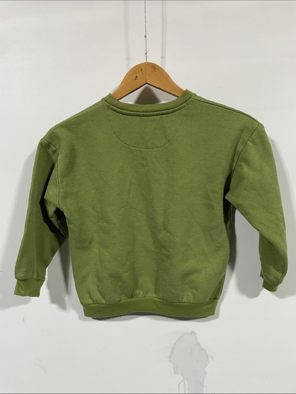 Nike Olive Green Crewneck with Yellow center Swoosh - Picture 4 of 5
